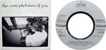 Pictures of you (remix) / Prayers for rain (live) (issued 1990). Purple photo on sleeve. Silver plastic label. - Thanks to Strunz4.