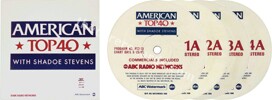 V.A. - American Top 40 with Shadoe Stevens (issued 1989). Air date weekend: 9/24/89. "Love Song" peaked in the US charts at #16. 4LPs in outer sleeve with 3pg cue sheet. Front of jacket has red ink stamp. - Thanks to vandeebgroup.