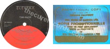 In-between days (issued 1985). "Q" on labels. Promo gold stamped on back. - Thanks to jchristophem.