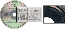 Pornography (issued 1986). Second issue. Silver ring. "Made in West Germany by PolyGram" on disc. Catalogue number printed on the rear side of backsleeve. Matrix says "Made in W. Germany by PDO". - Thanks to max1334