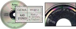 Faith (issued 1985). "Made in W. Germany by PolyGram" on disc and "Made by PDO" on inner ring. - Thanks to rafacure